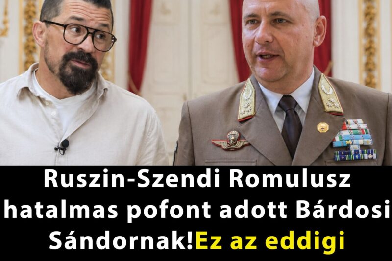 Ruszin-Szendi Romulusz hatalmas pofont adott Bárdosi Sándornak!Olyat szólt be Bárdosi Sándornak , hogy a fal adta a másikat, ez az eddigi legkeményebb kritika