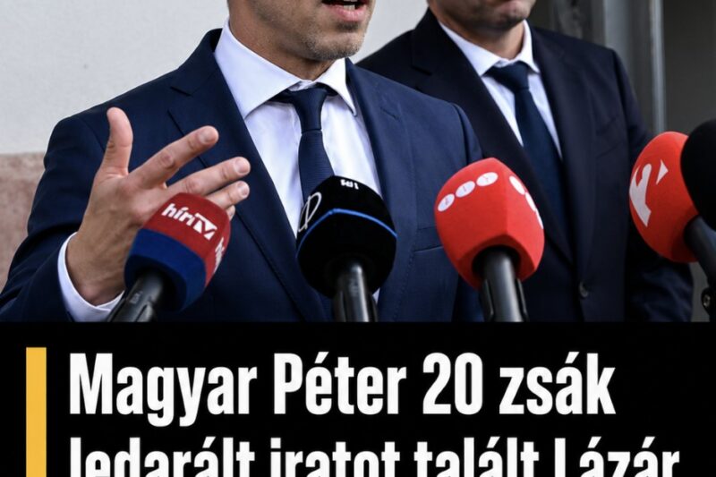 Magyar Péter 20 zsák ledarált iratot talált Lázár János volt minisztériumának épületében