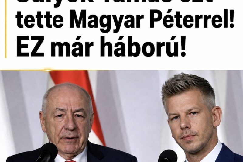 Sulyok Tamás ezt tette Magyar Péterrel! EZ már háború!