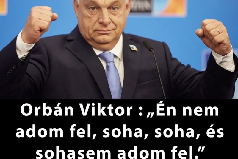 Orbán Viktor : „Én nem adom fel, soha, soha, és sohasem adom fel.”