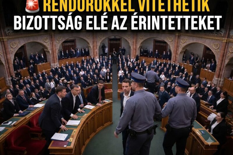 🚨 Határozott az Országgyűlés: rendőrökkel vitethetik bizottság elé az érintetteket
