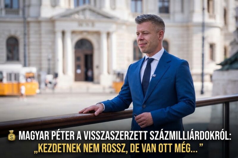 💰 MAGYAR PÉTER A VISSZASZERZETT SZÁZMILLIÁRDOKRÓL: „KEZDETNEK NEM ROSSZ, DE VAN OTT MÉG…”
